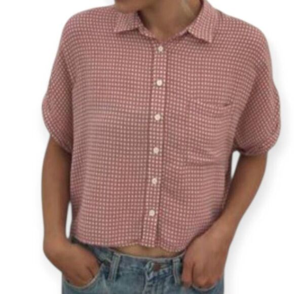 FOREVER 21 PINK GINGHAM CROPTOP SZ.S EUC. - Picture 1 of 6